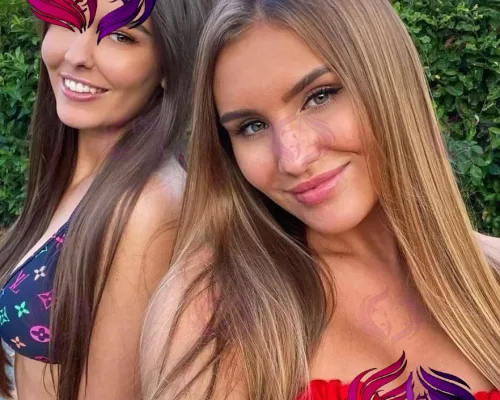 Diana Moor and Antonina, escort couple